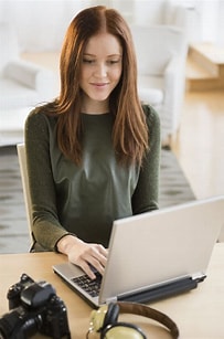 Girl at Computer